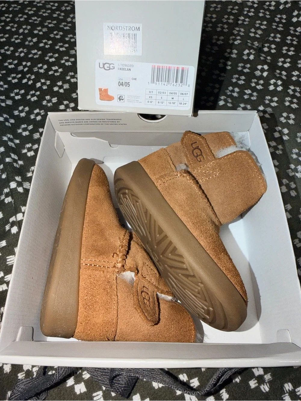 UGG Kids Chestnut Suede Slip-On Bootie